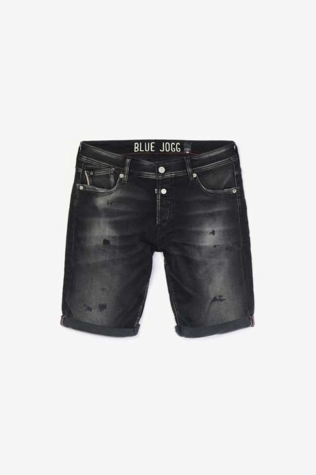 Distressed faded black Jogg If Bermuda shorts