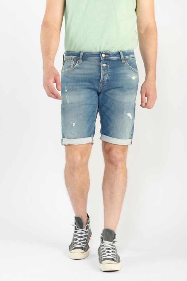 Distressed faded light blue Jogg If Bermuda shorts