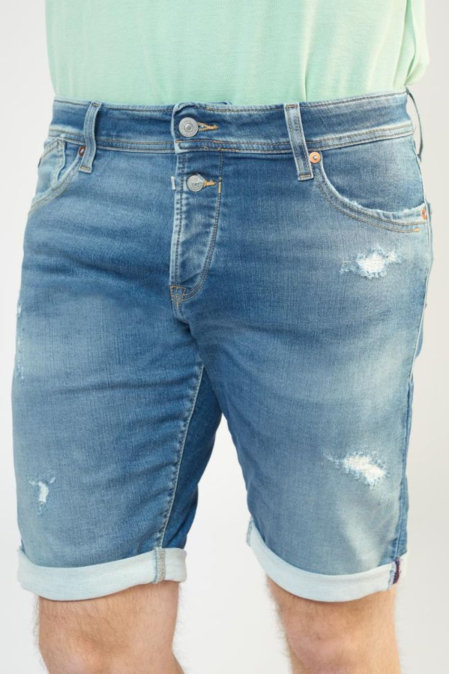 Distressed faded light blue Jogg If Bermuda shorts