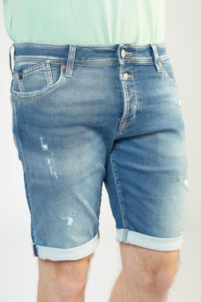 Distressed faded light blue Jogg If Bermuda shorts