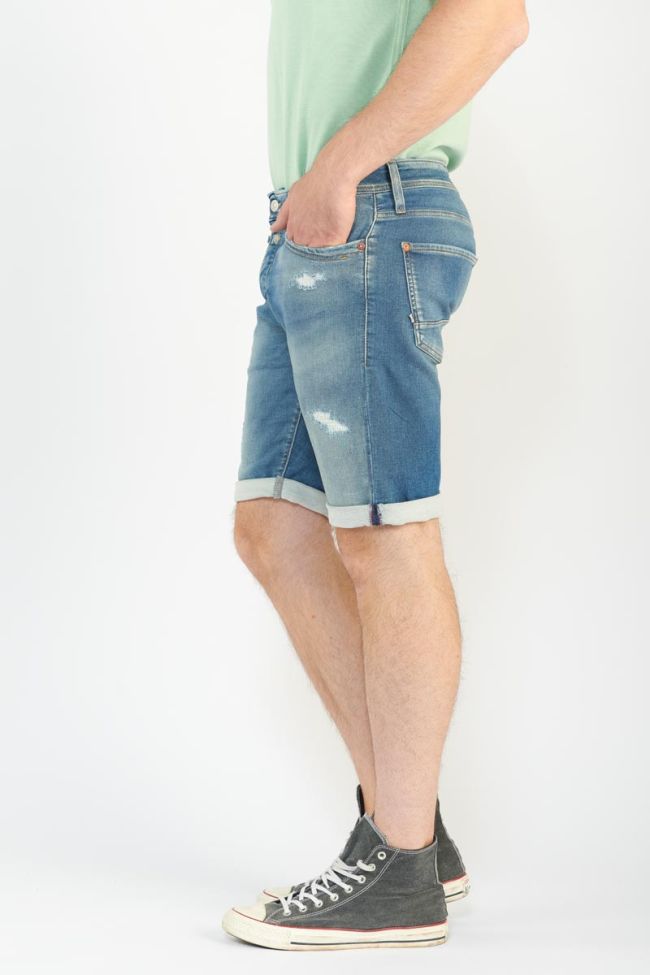 Distressed faded light blue Jogg If Bermuda shorts