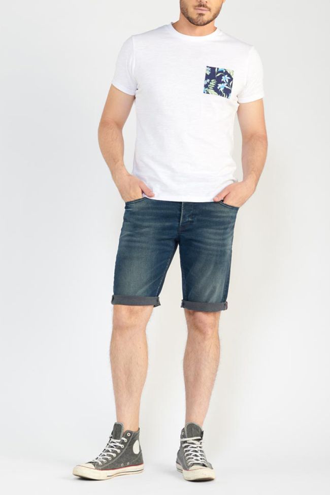Washed out blue-black denim Laredo Bermuda shorts