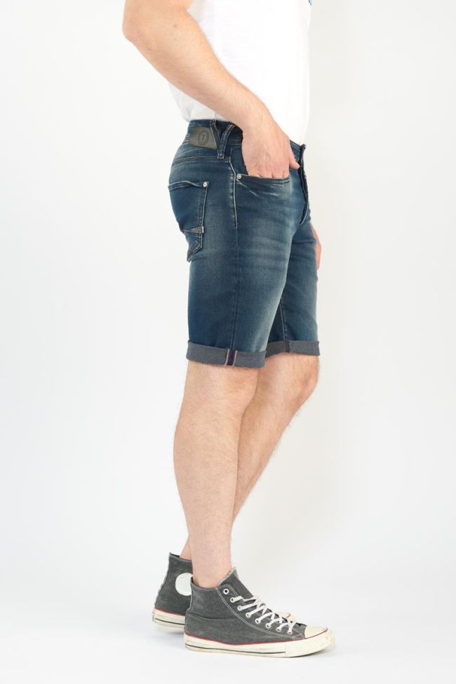 Washed out blue-black denim Laredo Bermuda shorts