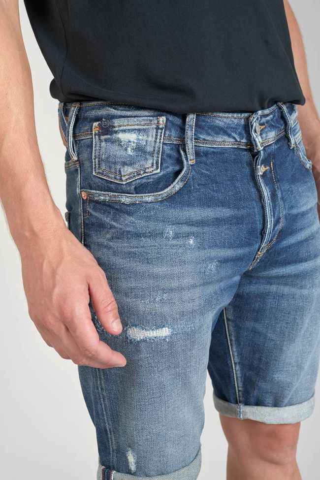 Destroy dark blue denim Laredo Bermuda shorts
