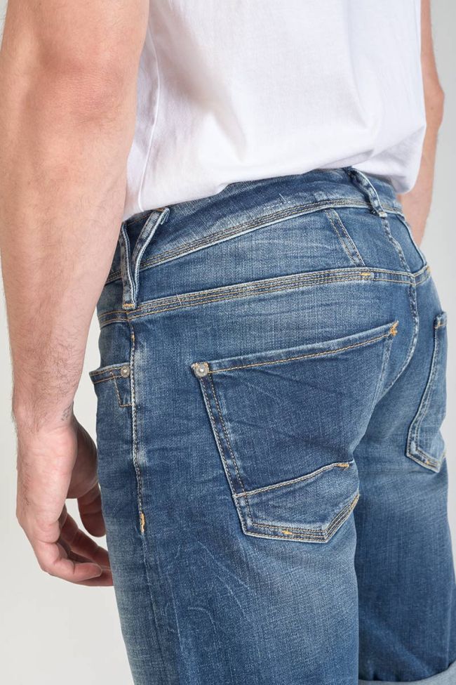 Mid blue denim Laredo Bermuda shorts