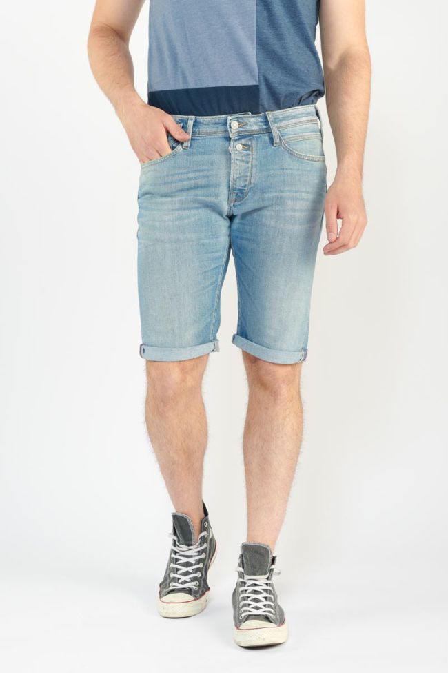 Faded light blue denim Laredo Bermuda shorts