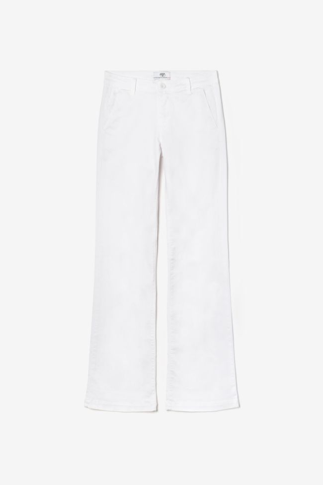 White Joelle flare trousers