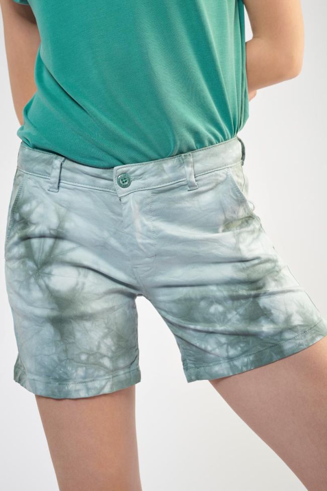 Blue-green Veli tie and dye shorts