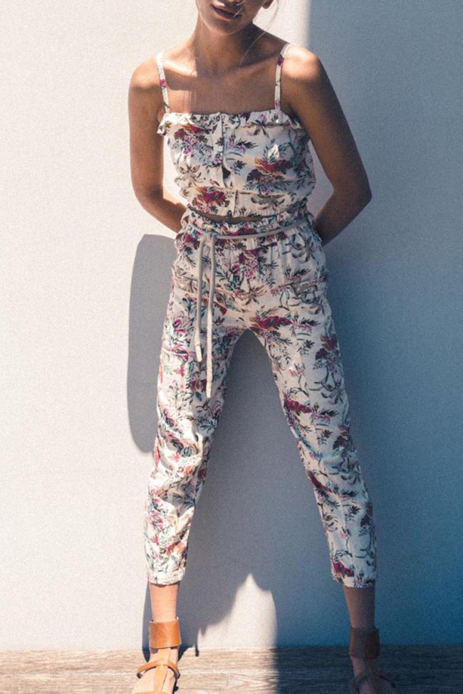 Tropical print Meridagi trousers