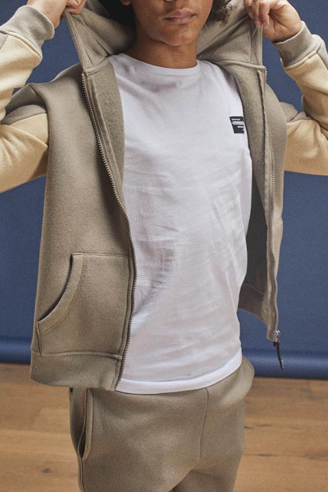 Two-tone Metrobo zip-up sweatshirt