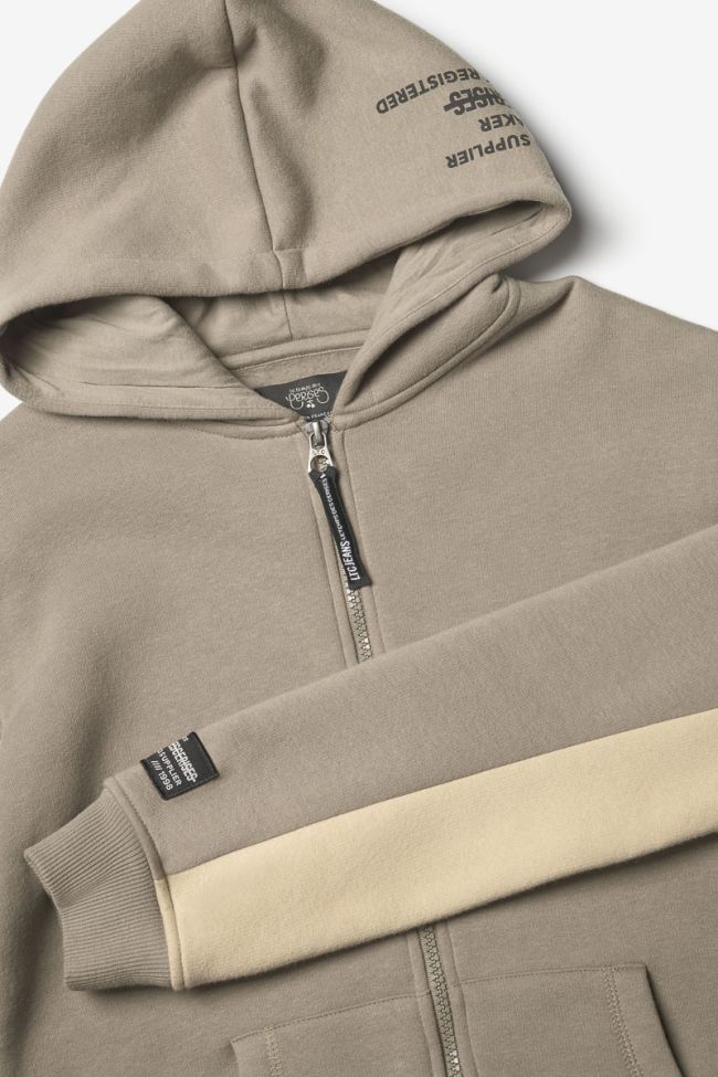 Two-tone Metrobo zip-up sweatshirt