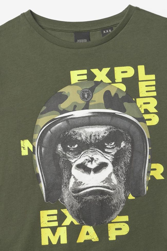 Khaki printed Wukobo t-shirt