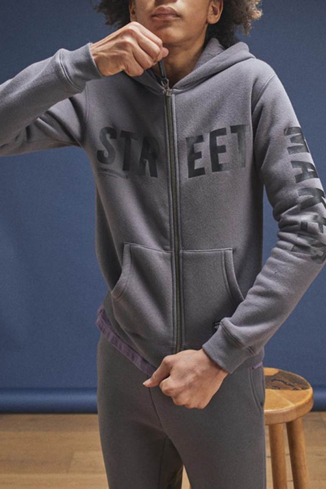 Charcoal grey Yamabo zip-up sweatshirt