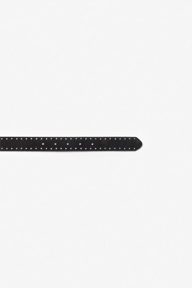 Black leather Bass belt