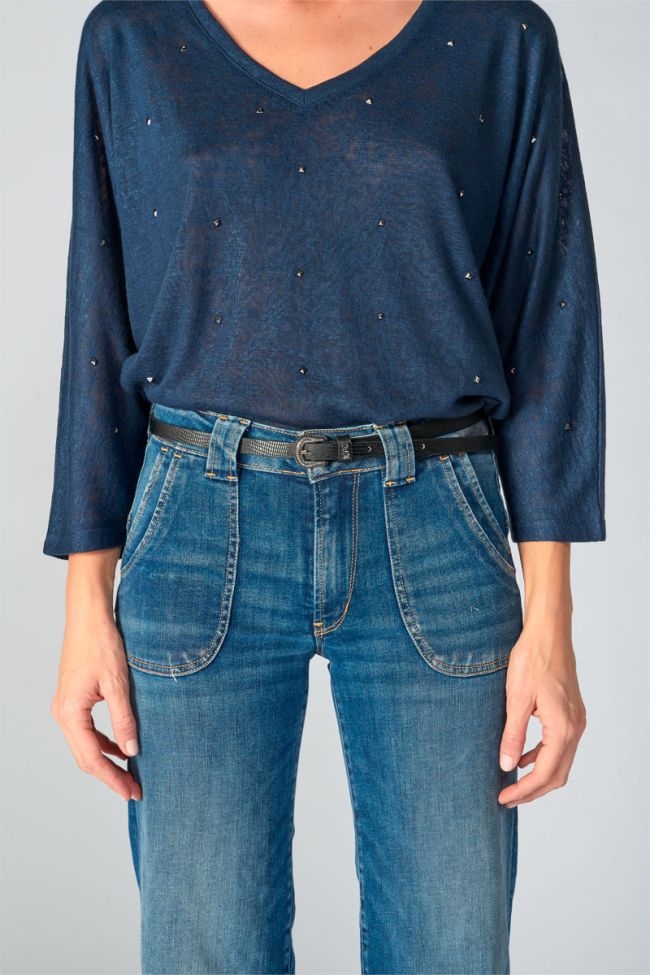 Black mock croc Miniwest belt