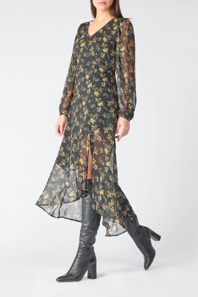 Black floral Chic maxi dress