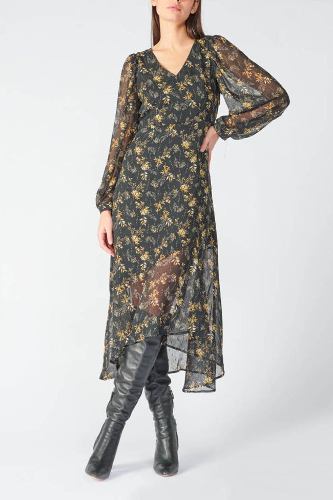 Black floral Chic maxi dress