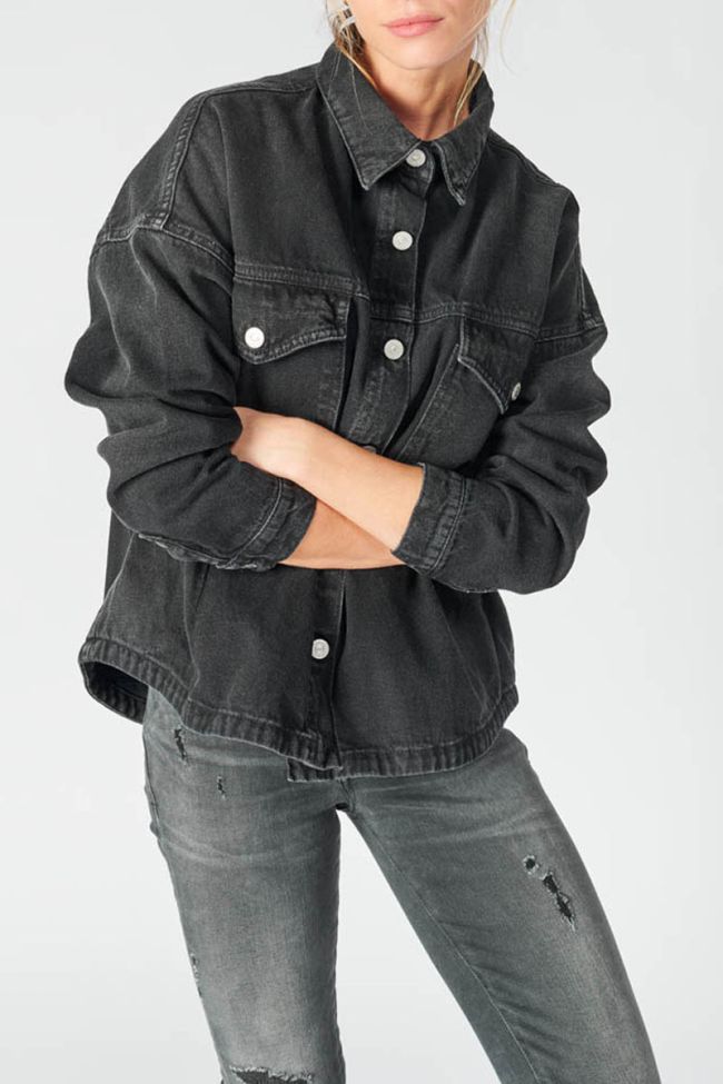 Faded black denim Eliza jacket
