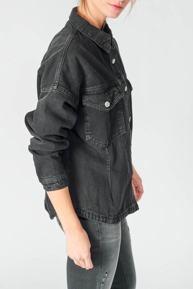 Faded black denim Eliza jacket
