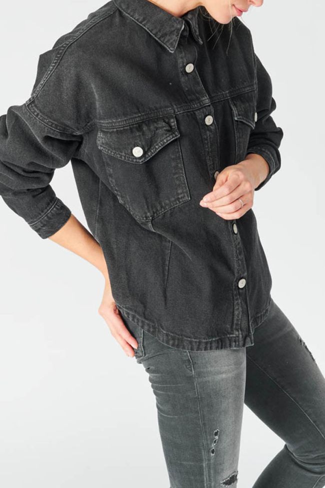 Faded black denim Eliza jacket