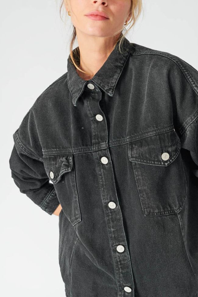 Faded black denim Eliza jacket