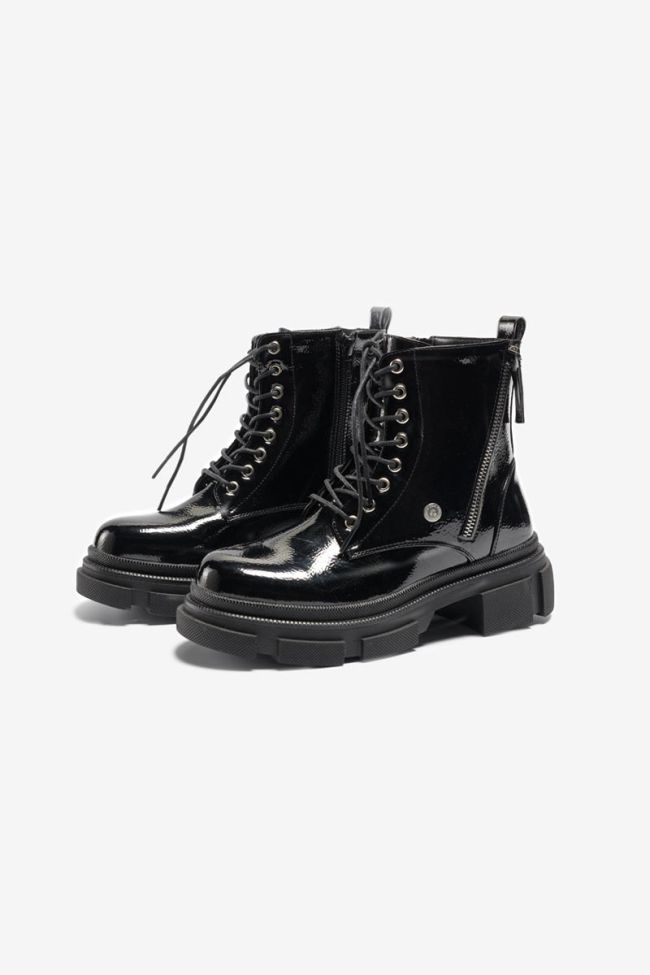Patent black Erin ankle boots