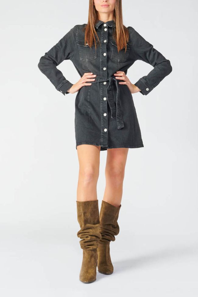 Black denim Hills dress