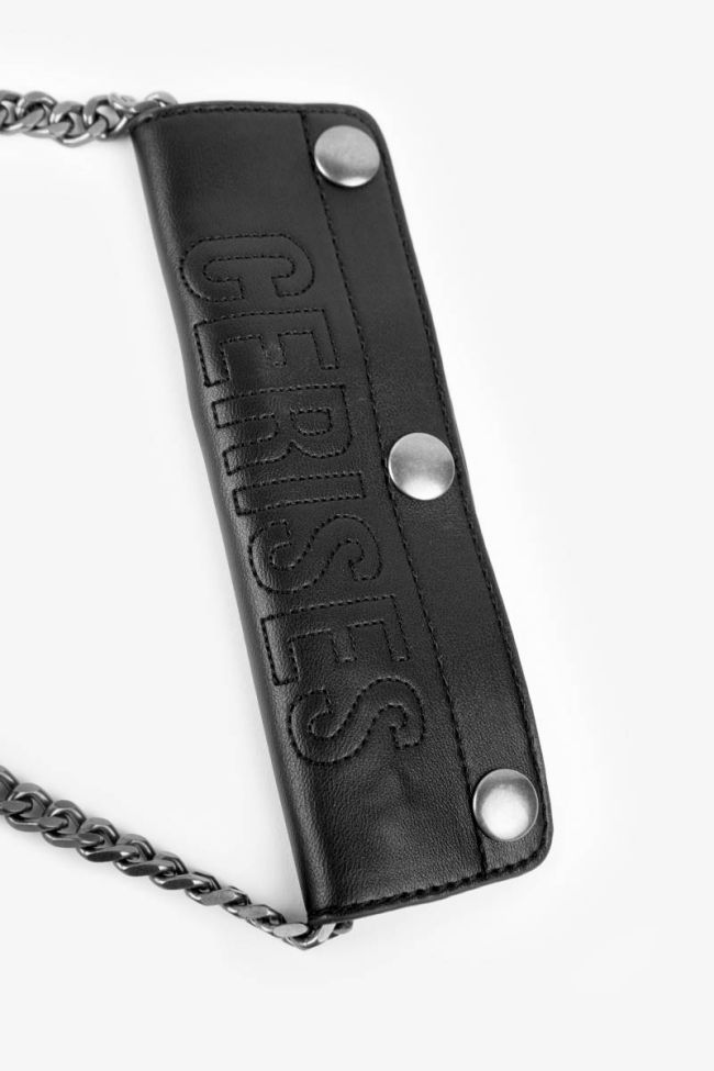 Black pleated Jade mini shoulder bag