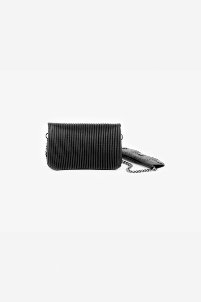 Black pleated Jade mini shoulder bag