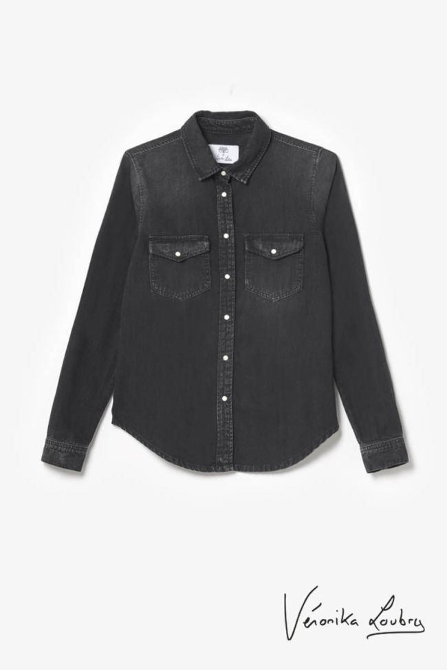Josy black jeans shirt by Véronika Loubry