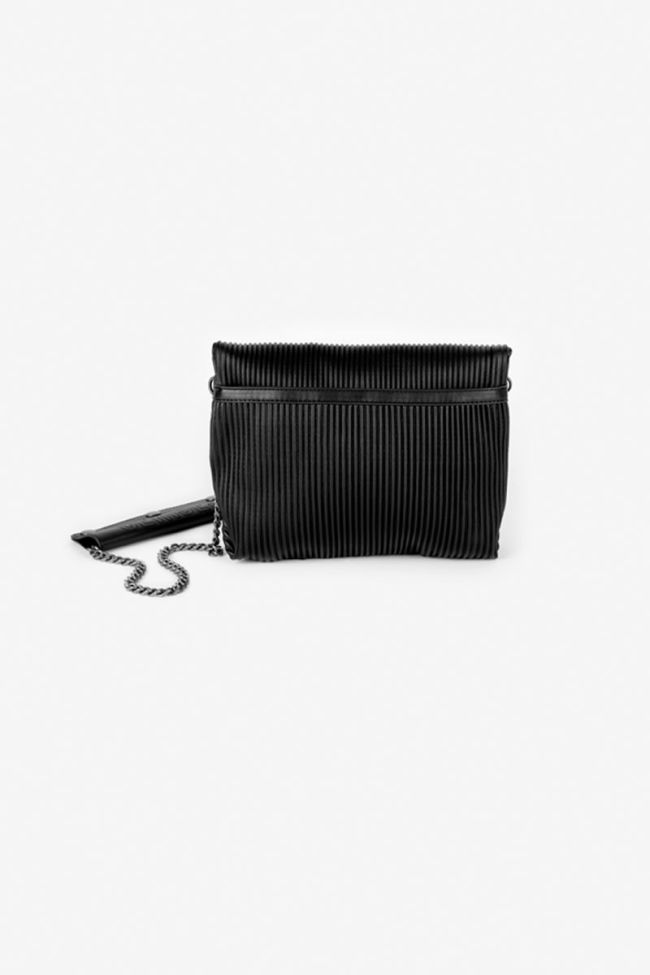 Black pleated Leter bag