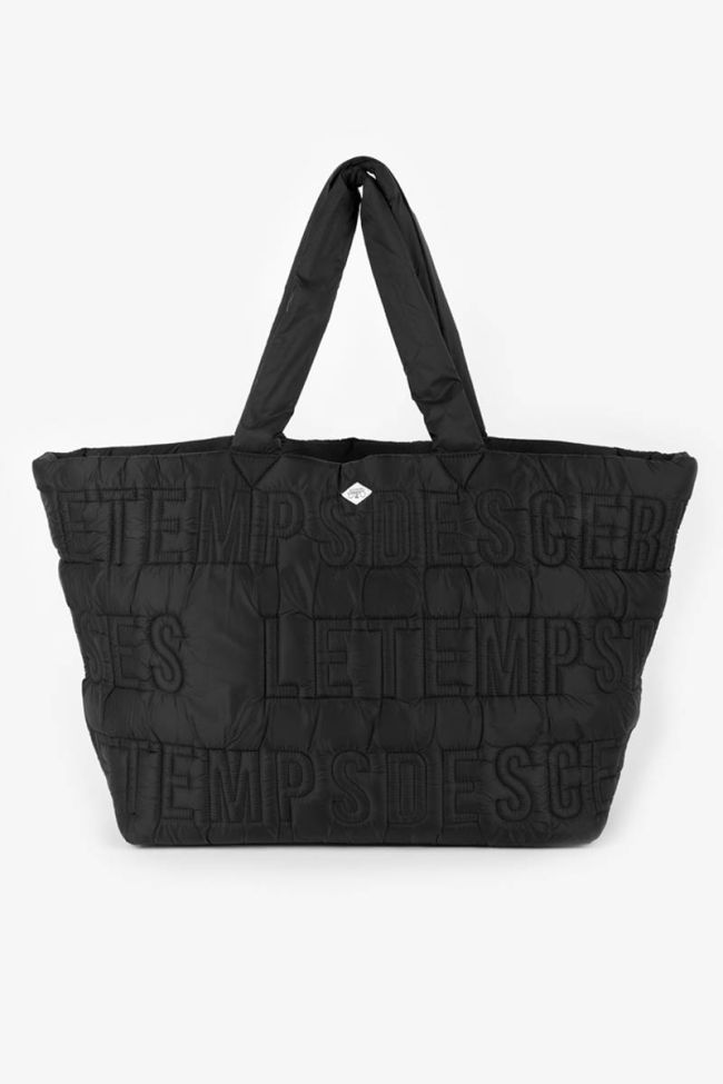 Black Luna quilted tote bag