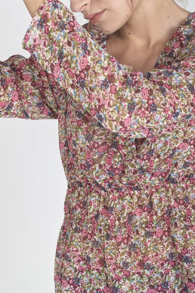 Pink floral Magda blouse