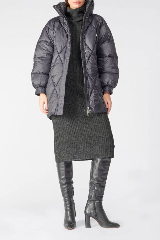 Long dark grey marl Marimet jumper dress