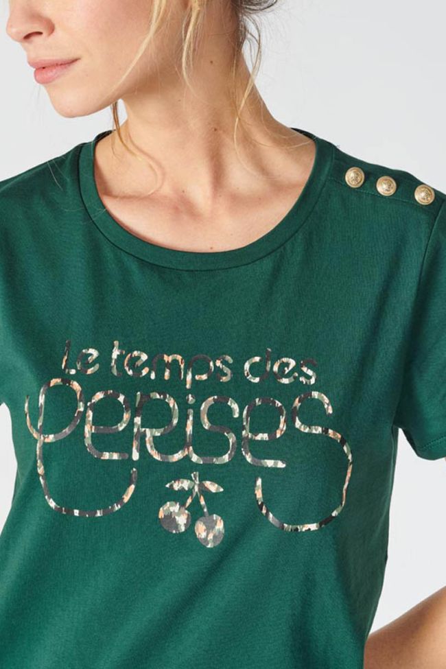 Pine green printed Oulia t-shirt