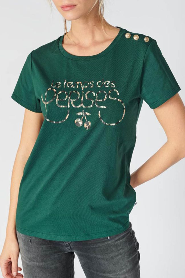 Pine green printed Oulia t-shirt