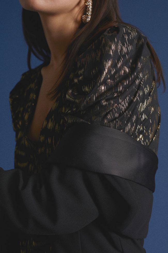 Black and gold Preston blouse