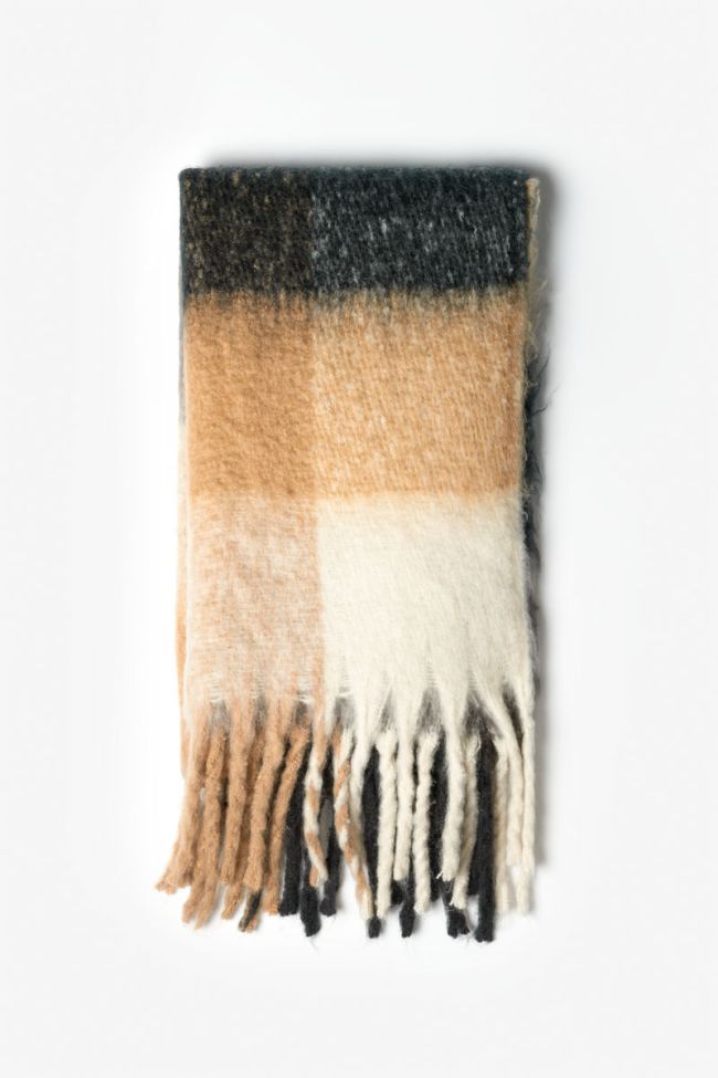 Rhin scarf with big checked pattern