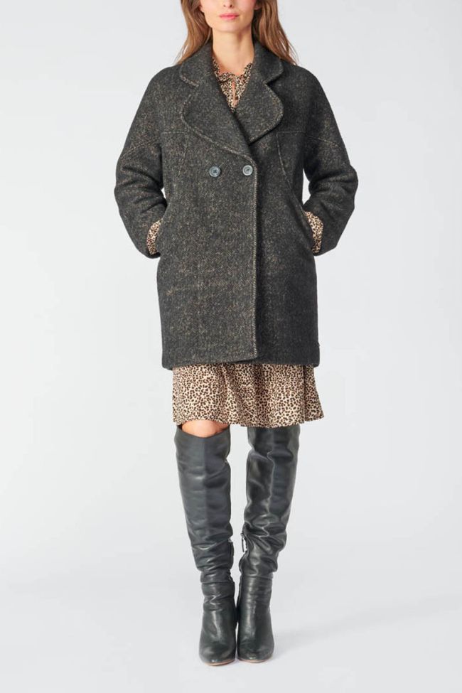 Brown herringbone Shaw coat