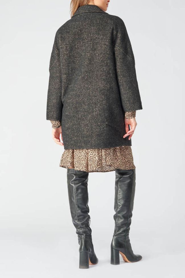 Brown herringbone Shaw coat