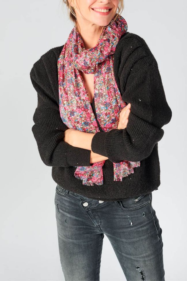 Pink floral Tresa scarf
