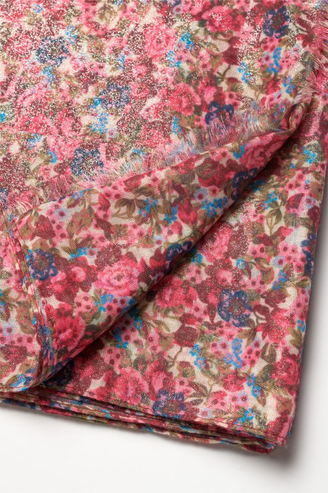 Pink floral Tresa scarf
