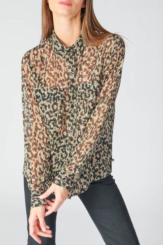 Khaki and black leopard print Wilson shirt