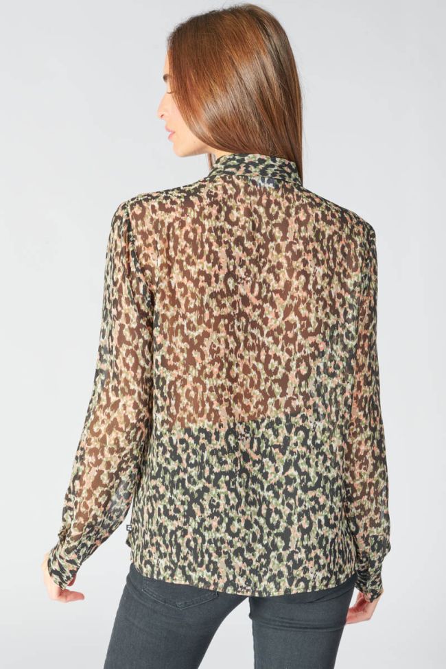 Khaki and black leopard print Wilson shirt