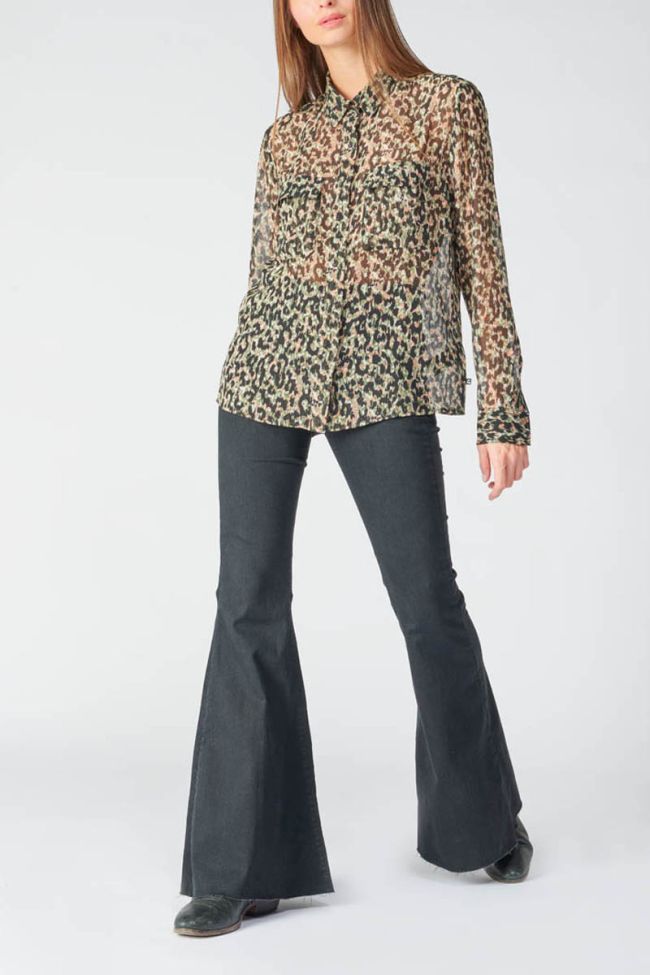 Khaki and black leopard print Wilson shirt