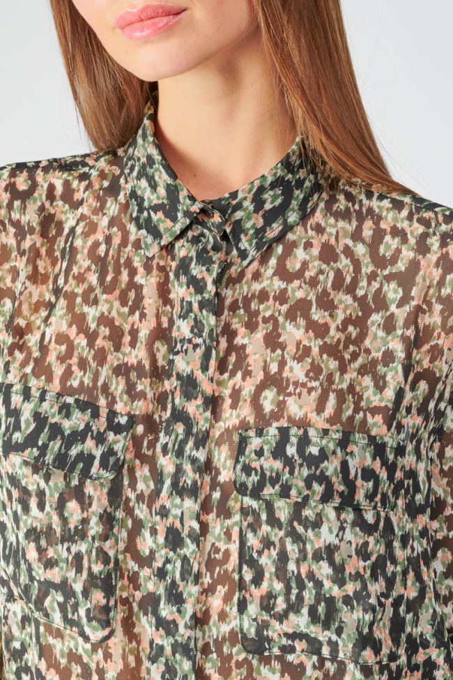 Khaki and black leopard print Wilson shirt