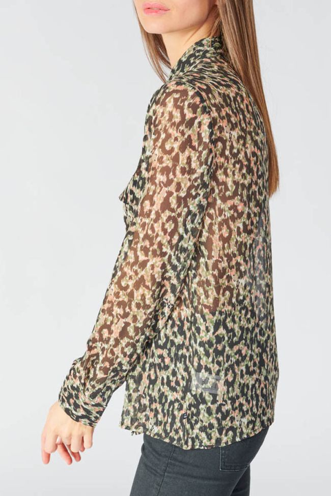 Khaki and black leopard print Wilson shirt