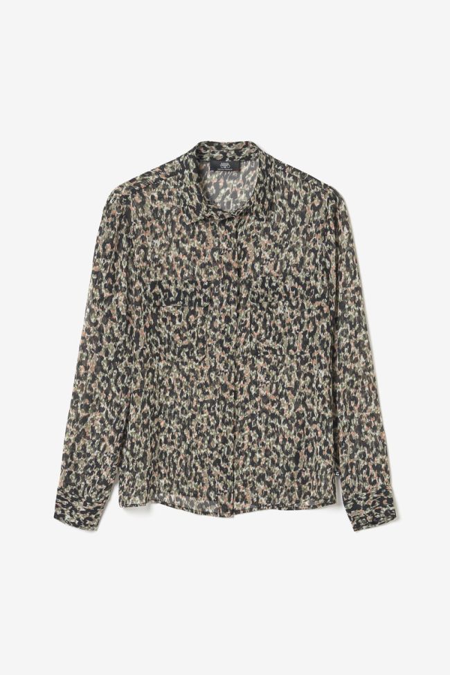 Khaki and black leopard print Wilson shirt