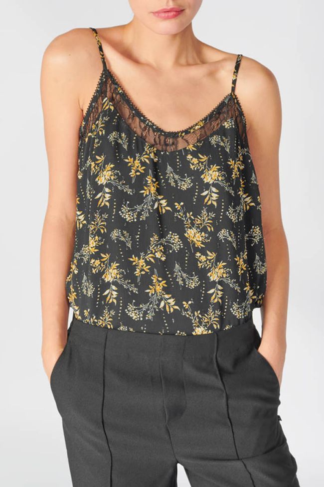 Black floral Ying camisole