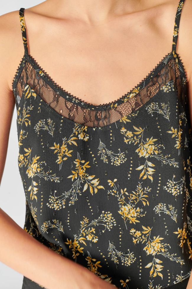 Black floral Ying camisole
